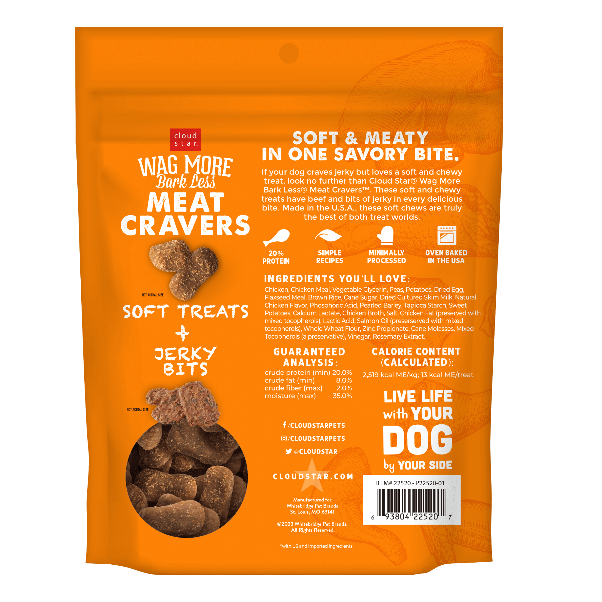 Cloud Star Wag More Bark Less Meat Cravers Biscuits Chicken & Chicken Jerky for Dogs Cloud Star Wag More Bark Less Meat Cravers Biscuits Chicken & Chicken Jerky for Dogs